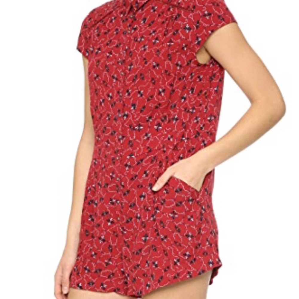 FREE PEOPLE Size Small Red Romper